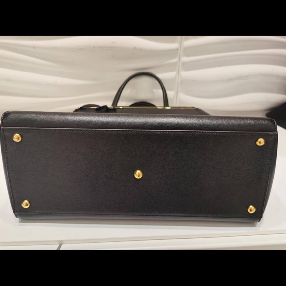 Fendi 2Jours Black Medium textured leather tote - Picture 4 of 7